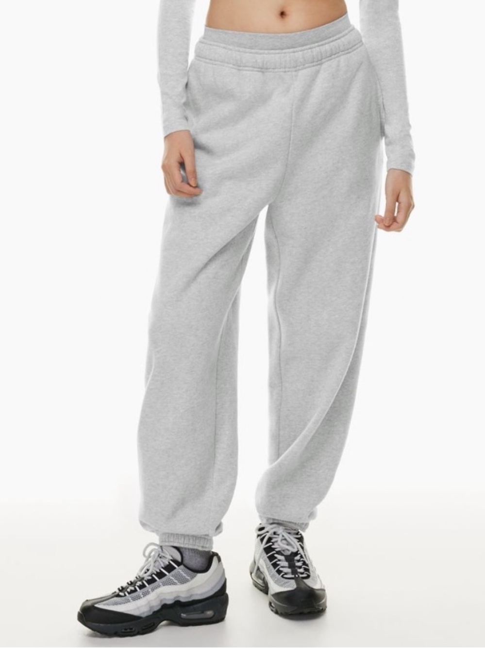 Aritzia TNA Cozy Fleece Mega Sweatpants Heather Gray